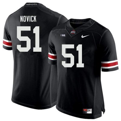 Men's Ohio State Buckeyes #51 Brett Novick Black Nike NCAA College Football Jersey Freeshipping DEN2344ZQ